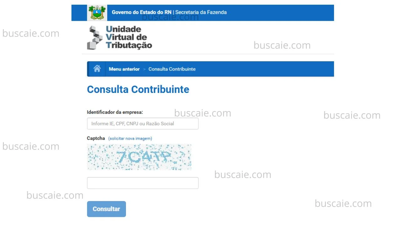 Consulta inscrição estadual Rio Grande do Norte